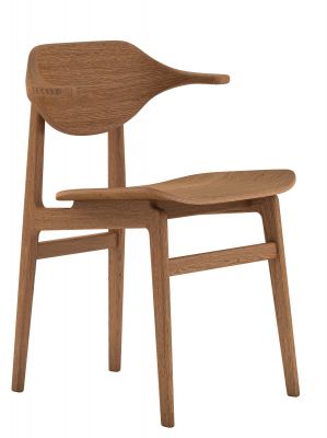 Bufala Dining Chair Stuhl Norr11 Bufala Dining Chair: Geräucherter Eichenholz Stuhl von Norr11 mit geschwungenem Design für Esszimmer.